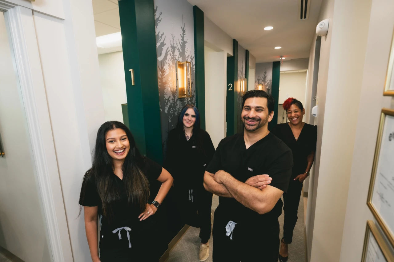 The friendly dental team at The Dental Wellness Company in Chagrin Falls, OH.